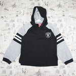 Small-Vintage Y2K NFL 00s embroider Raiders pullover hoodie