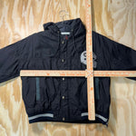 Vintage Y2K Los Angeles Raiders helmet 90s puffer nfl jacket