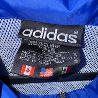 Vintage Y2K Adidas half zip pullover 1990s patch windbreaker