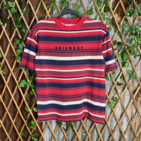 Vintage Y2K union Bay embroider essential stripe 90s t-shirt