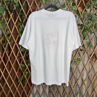 Vintage Y2K cottage 2000s flower butterfly embroider t-shirt