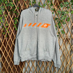 Vintage Y2K Nike zip up grey Tag 00s embroider zip up hoodie
