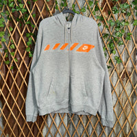 Vintage Y2K Nike zip up grey Tag 00s embroider zip up hoodie
