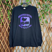 Vintage Y2K Woodstock Festival 00s Jimi hendrix LS T-shirt