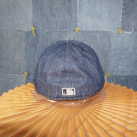 7 3/8 58.7CM- Vintage / Y2K Yankees Sashiko Style Fitted Cap