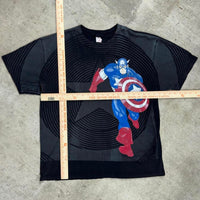 XXL - Vintage captain america tee marvel mad engine t-shirt