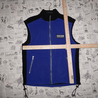 Large-Vintage Y2K dirt designs zip essential 90s fleece vest