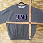 Vintage russel athletic UNI embroider patch 1990s crewneck