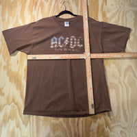 Vintage Y2K AC/DC tour rock band back in black 2000s t-shirt