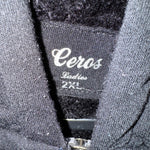 Vintage Y2K CEROS femme fur line 00s embroider zip up hoodie