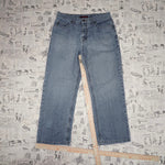 32 - Vintage Y2K anchor blue easy fit 00s skate baggy pants