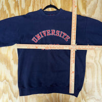 Vintage y2k universite paris embroidered crewneck sweatshirt