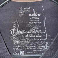 Vintage y2k hurley black striped skate / surf 2000s t-shirt