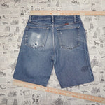 32 - Vintage Y2K Rustler faded distressed denim jean shorts