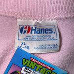 XL - Vintage 80s cute bear pink sweatshirt