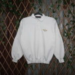 Medium-Vintage Y2K playboy embroider 1990s rugby sweatshirt