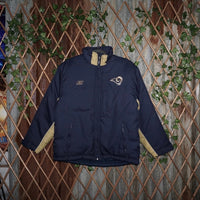 Large - Vintage Y2K Reebok St. Louis Rams 00s puffer jacket