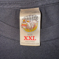 Vintage y2k ed hardy big skull skeleton grunge tattoo tshirt