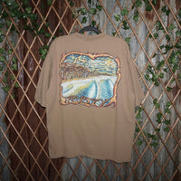 XL - Vintage Y2K rusty surf ocean 1990s abstract art t-shirt