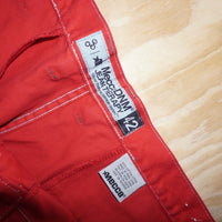 42 - Vintage Y2K MECCA red denim hip hop baggy 1990s pants