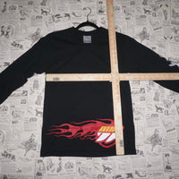 Medium - Vintage Y2K nike flame 2000s gray tag youth t-shirt