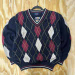 Vintage y2k regatta sport argyle 1990s golf knitted sweater
