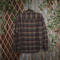 Large - Vintage Y2K Van Heusen plaid brown 1990s button up