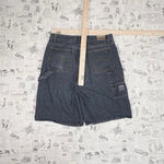 36 -Vintage Y2K platoon jeans baggy wide leg carpenter jorts