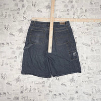36 -Vintage Y2K platoon jeans baggy wide leg carpenter jorts