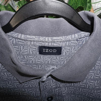 Large - Vintage Y2K IZOD pattern 2000s aop polo t-shirt