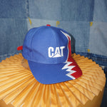 Vintage Y2K CAT caterpillar zig sawtooth embroider 1990s hat