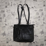 OSFA - black essential pocket cargo style shoulder bag purse