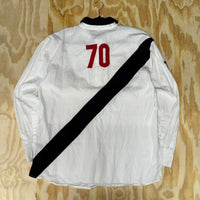 Vintage y2k brooklyn express polo embroidered button up tee