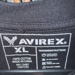 Vintage Y2K avirex rhinestone skull wings 00s grunge t-shirt