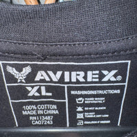 Vintage Y2K avirex rhinestone skull wings 00s grunge t-shirt