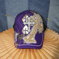 OSFA - Vintage / Y2K KB ethos plaid grunge cross 2000s hat