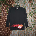 Medium - Vintage Y2K nike flame 2000s gray tag youth t-shirt