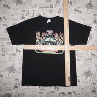 Small-Vintage Y2K monster jam flame grave digger 00s t-shirt
