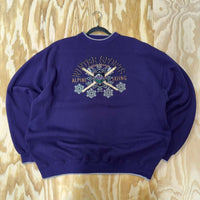 Vintage red cliff 1990s alpine skiing embroidered sweatshirt
