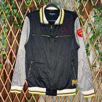 Vintage Y2K dragonfly grunge 00s flame zip up track jacket