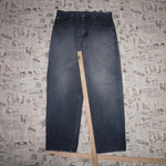 36 - Vintage Y2K Anchor blue baggy faded 2000s skate pants
