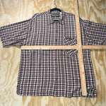 Vintage Y2K rip curl surf 1990s plaid polo button up t-shirt