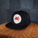 OSFA - Vintage Y2K early mid 90s athletic adjustable dad hat - Black - OSFA