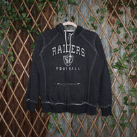 L - Vintage Y2K Nfl raw hem exposed stitching embroidered - Heather Gray - L