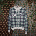L - Vintage Y2K Aeropostale plaid pattern flannel embroider - Blue - L