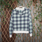 L - Vintage Y2K Aeropostale plaid pattern flannel embroider - Blue - L