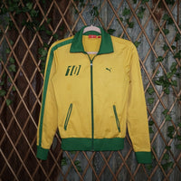 S - Vintage Y2K Puma soccer jersey athletic jamaica front - Yellow - S