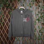 S - Vintage Y2K Crazy Shirt floral grunge women's surf - Gray - S