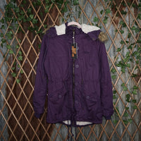 L - Vintage Y2K Dry Laundry Japan heavyweight rain coat - Purple - L