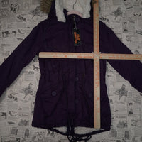 L - Vintage Y2K Dry Laundry Japan heavyweight rain coat - Purple - L
